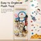 Stuffed Animal Storage Wood Plush Toys Holder with Hooks, Length Adjustable Hanging Stuffed Animal Toy Organizer Shelf for Nursery Kid Room Play Room Bedroom